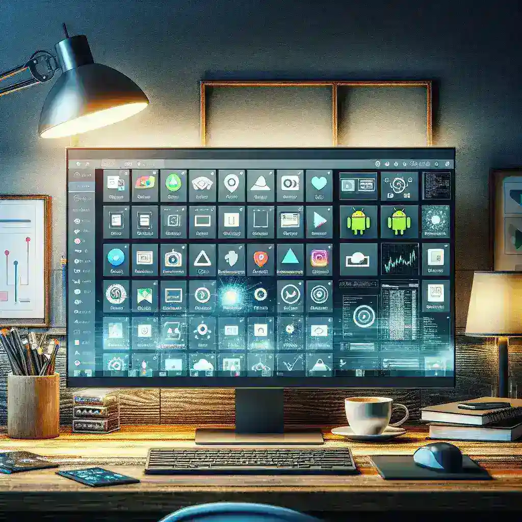 "User testing Android apps on a desktop using popular Android emulators like Bluestacks and NoxPlayer, showcasing the efficiency of desktop testing in mobile app development."